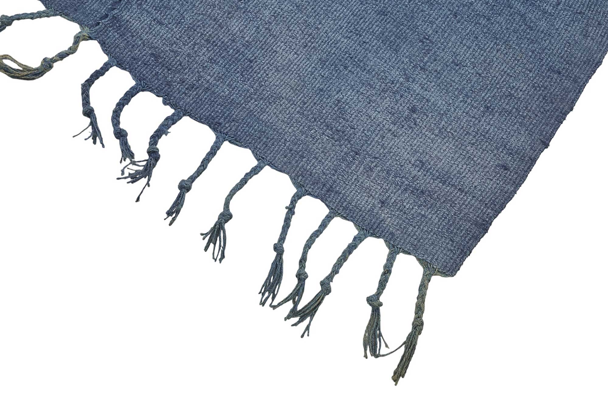 6x8 Blue Color Hemp Kilim Rug - 50402