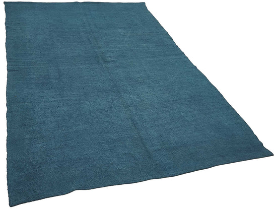 6x9 Blue Color Hemp Kilim Rug - 50403