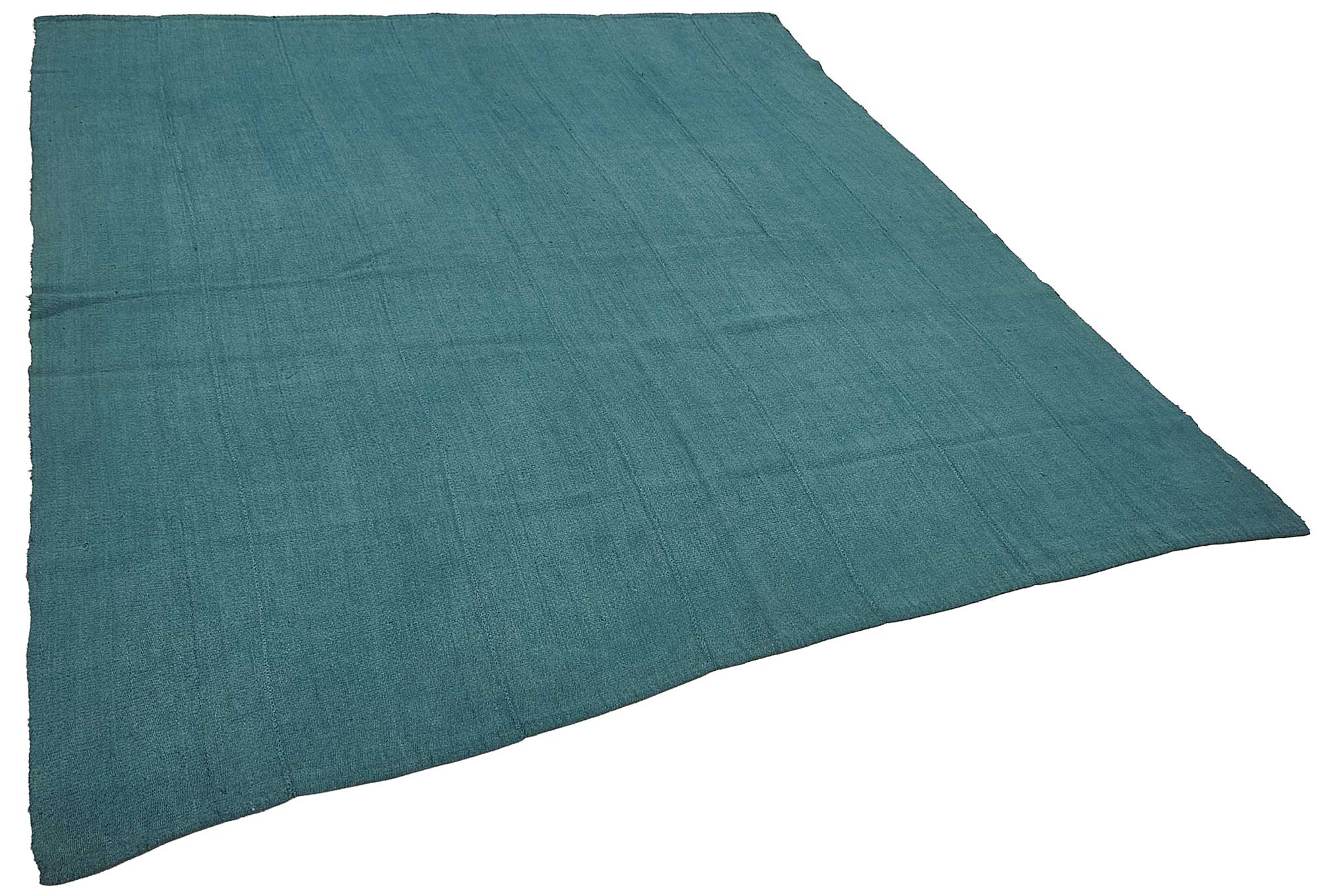 7x7 Blue Color Hemp Kilim Rug - 50404