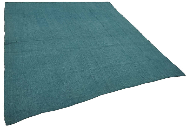 7x7 Blue Color Hemp Kilim Rug - 50404