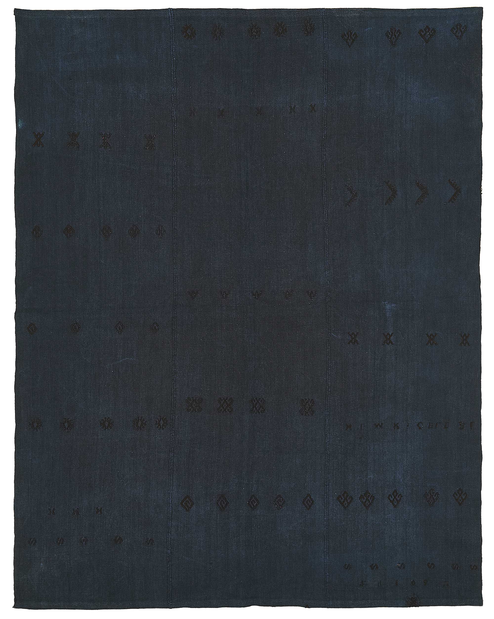 6x8 Blue Color Hemp Kilim Rug - 50405