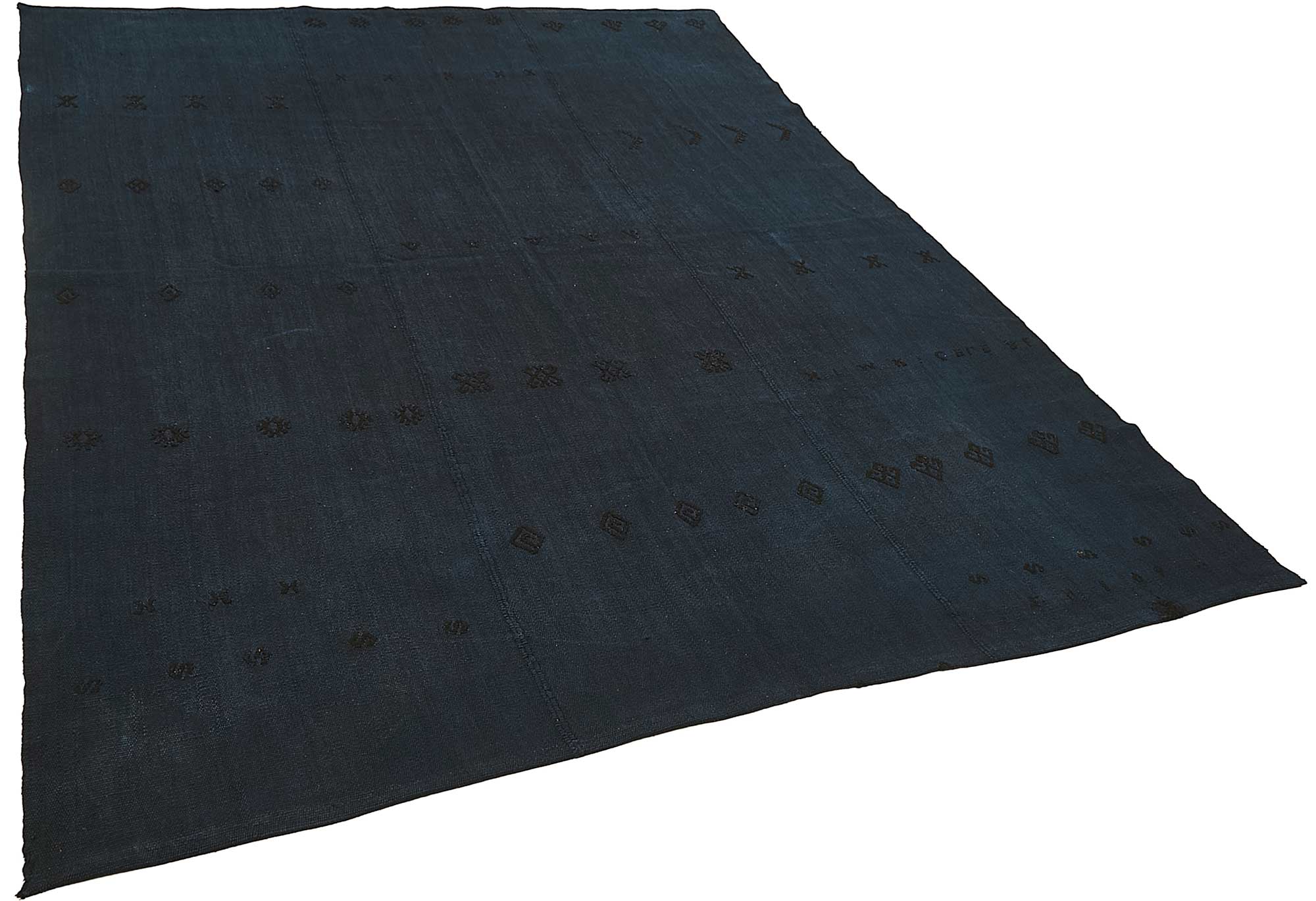 6x8 Blue Color Hemp Kilim Rug - 50405