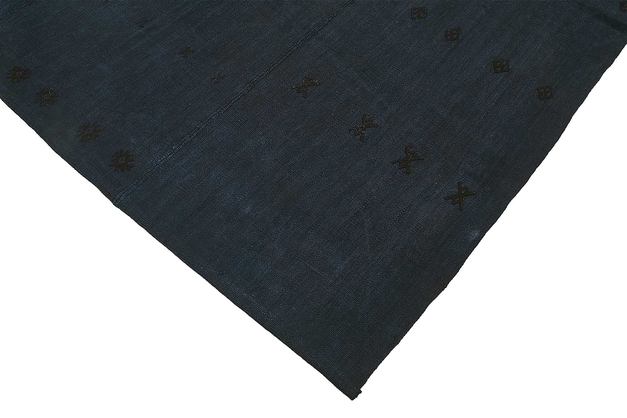 6x8 Blue Color Hemp Kilim Rug - 50405