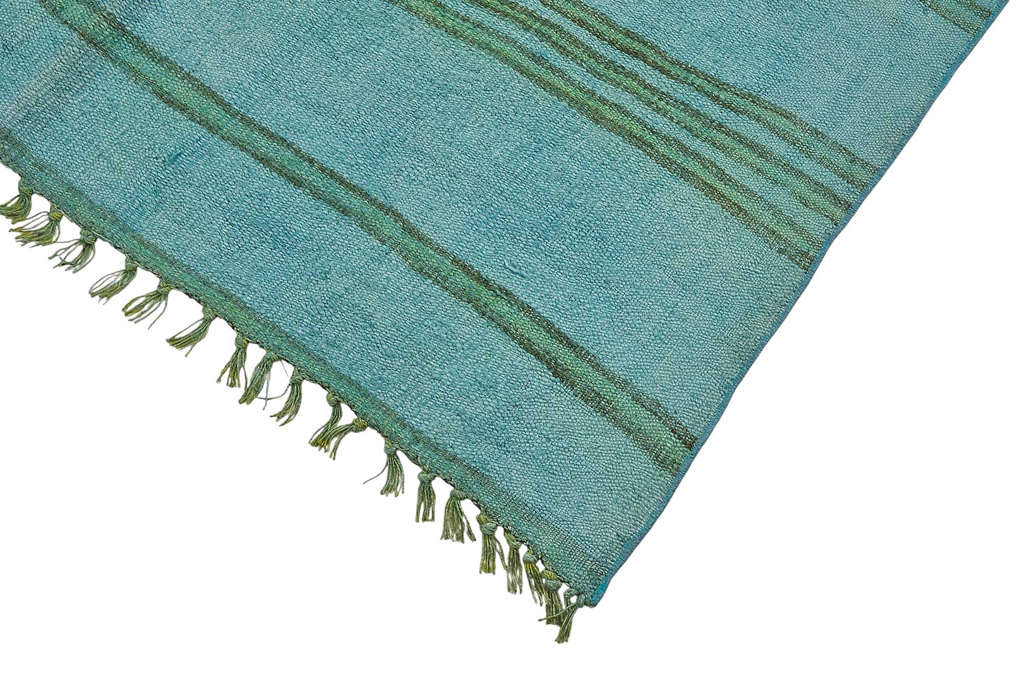 5x8 Blue Color Hemp Kilim Rug - 50406