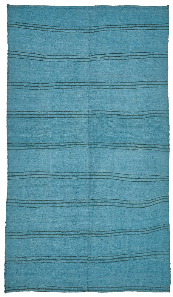 5x8 Blue Color Hemp Kilim Rug - 50407