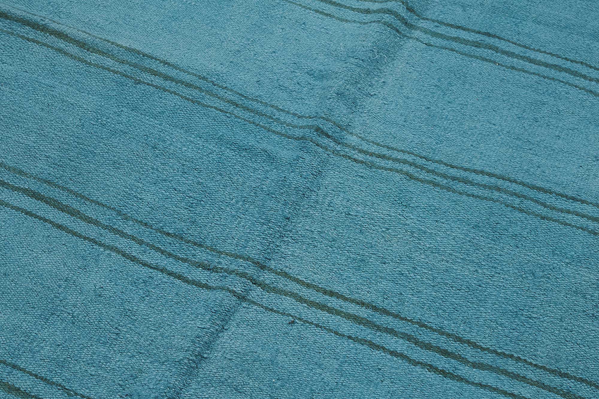5x8 Blue Color Hemp Kilim Rug - 50407