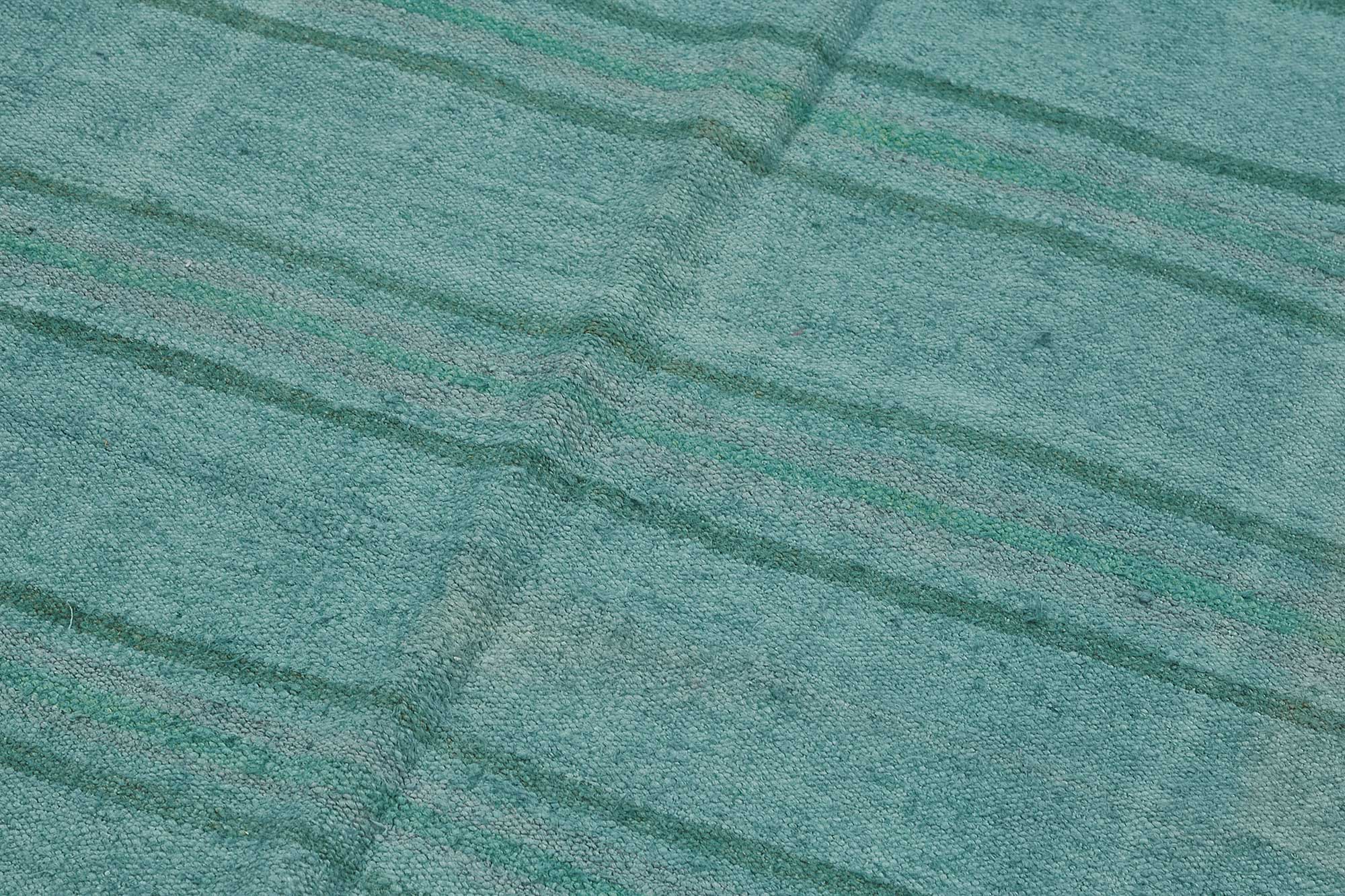 5x8 Blue Color Hemp Kilim Rug - 50408