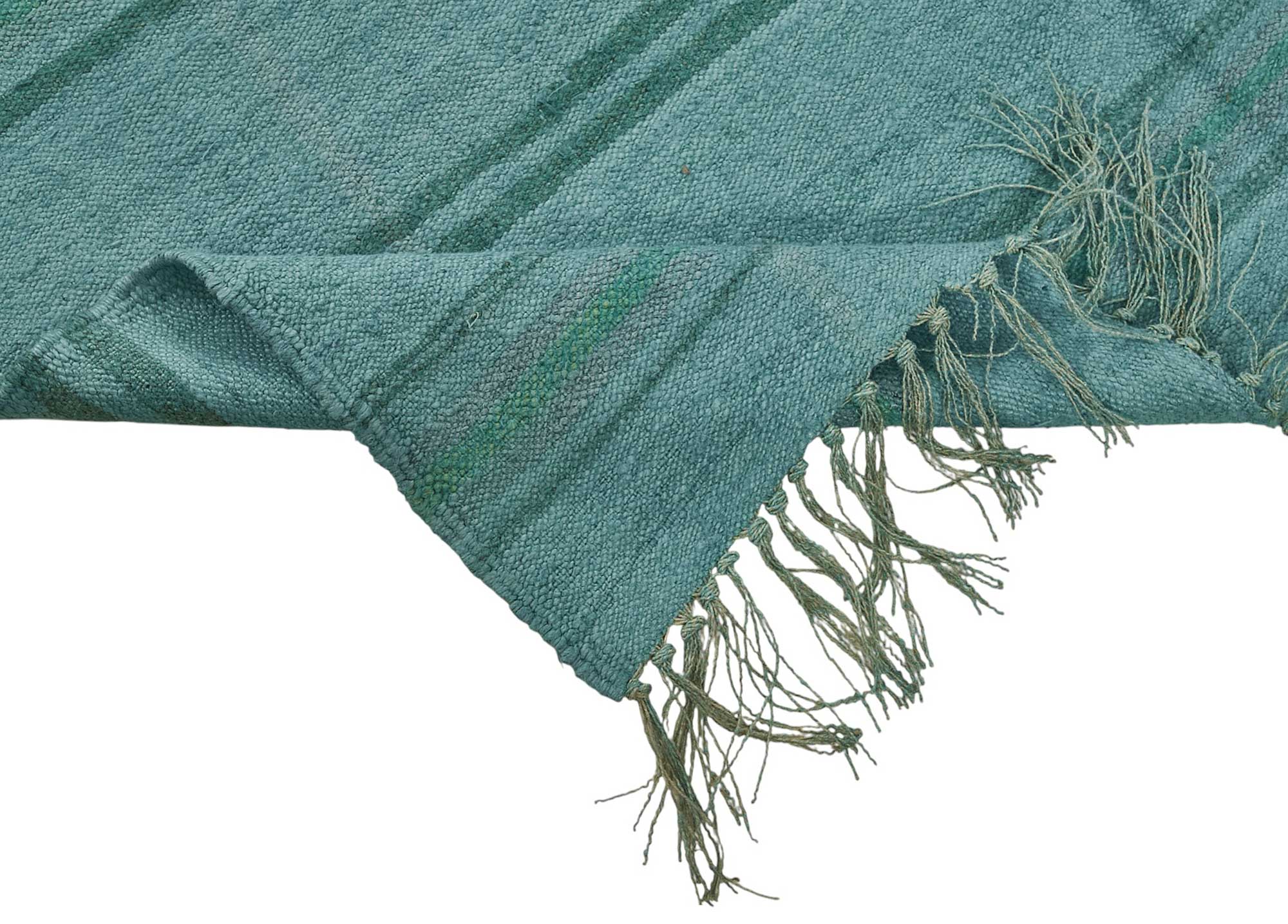 5x8 Blue Color Hemp Kilim Rug - 50408