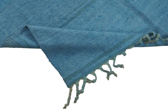 5x8 Blue Color Hemp Kilim Rug - 50409