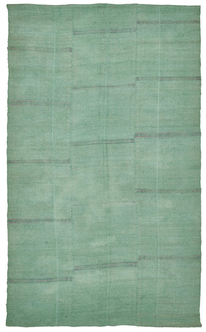 6x9 Turquoise Color Hemp Kilim Rug - 50410