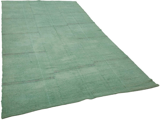 6x9 Turquoise Color Hemp Kilim Rug - 50410