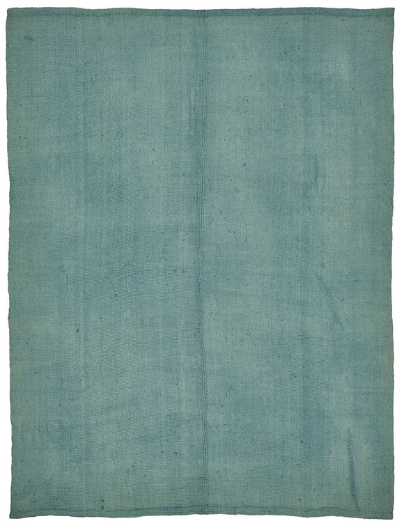 6x7 Blue Color Hemp Kilim Rug - 50411