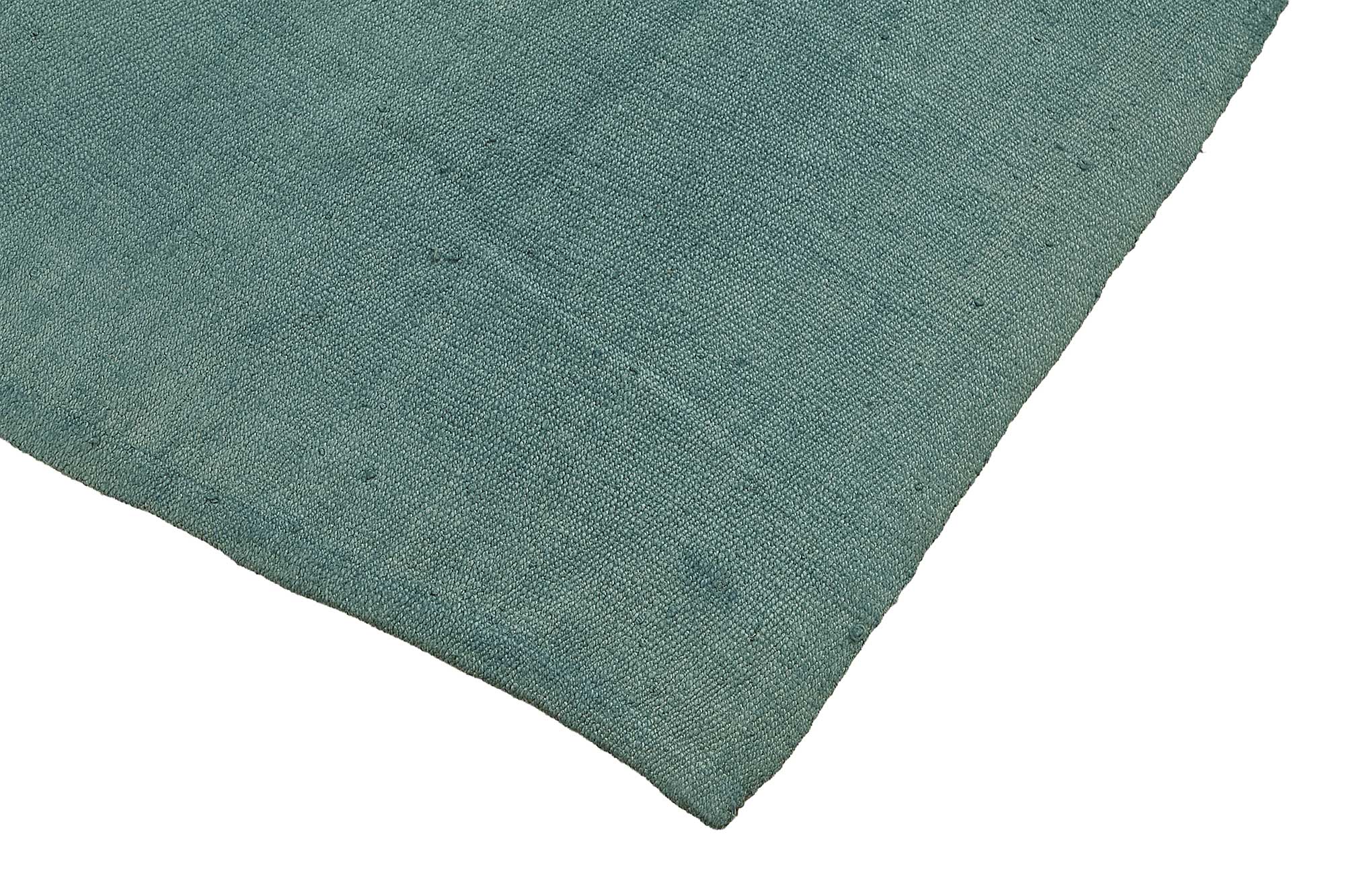 6x7 Blue Color Hemp Kilim Rug - 50411