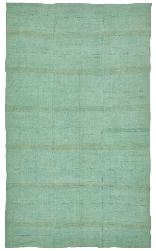 6x10 Turquoise Color Hemp Kilim Rug - 50412
