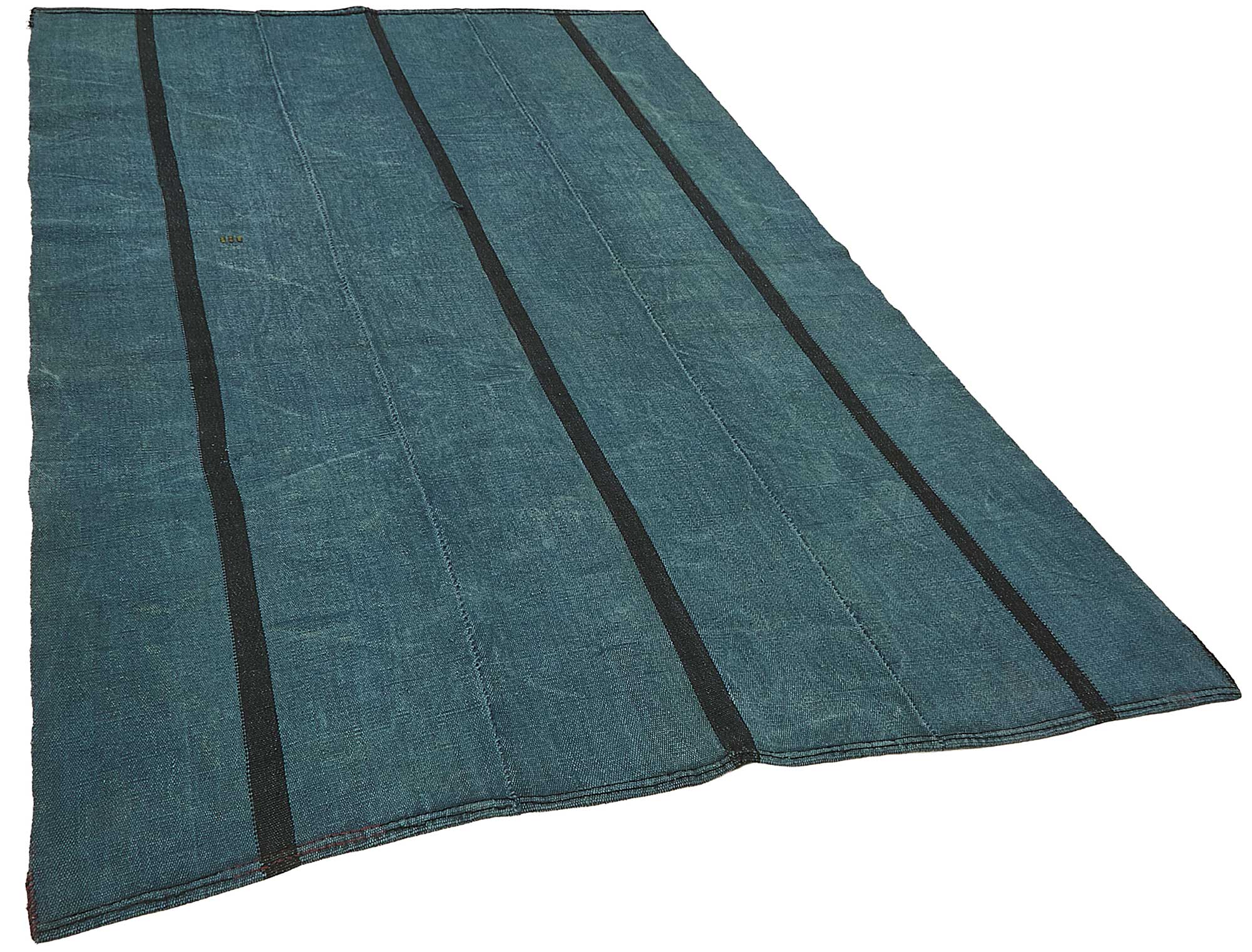 5x8 Blue Color Hemp Kilim Rug - 50413