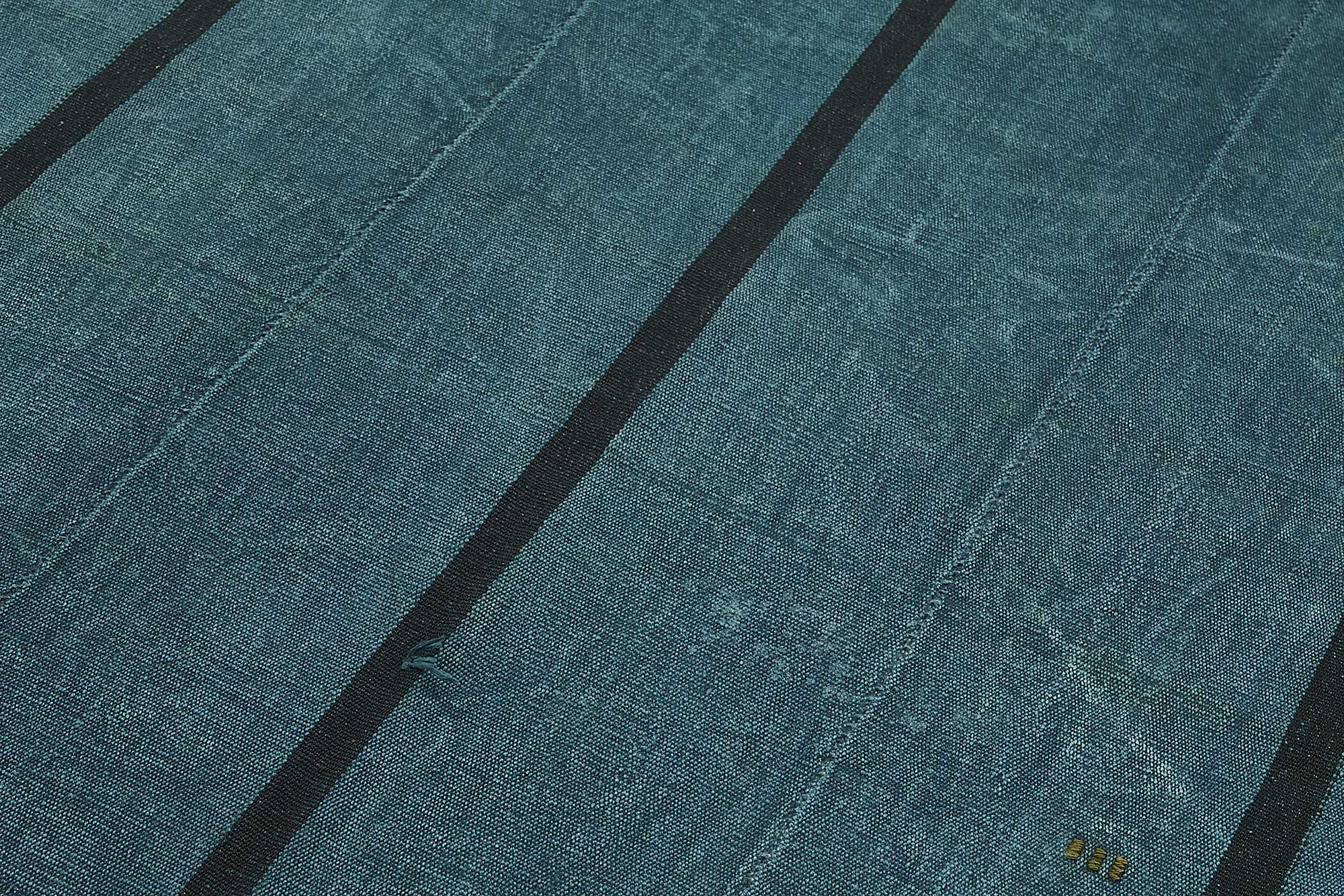 5x8 Blue Color Hemp Kilim Rug - 50413
