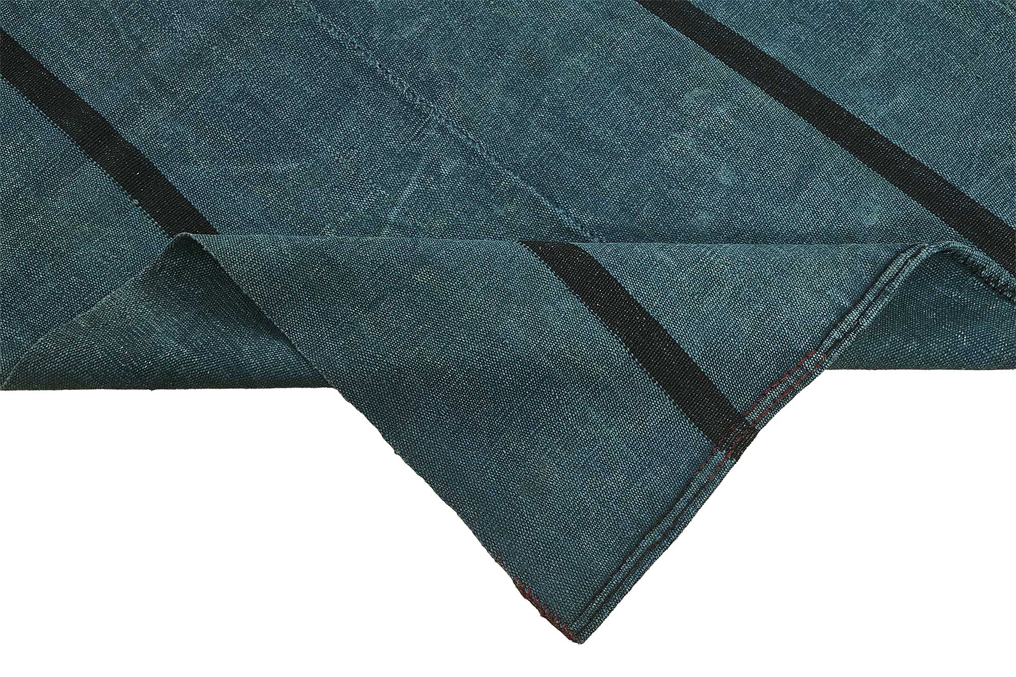 5x8 Blue Color Hemp Kilim Rug - 50413