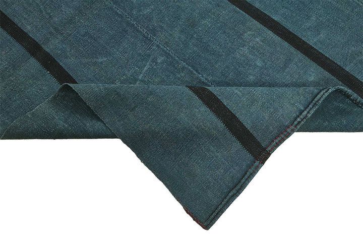5x8 Blue Color Hemp Kilim Rug - 50413