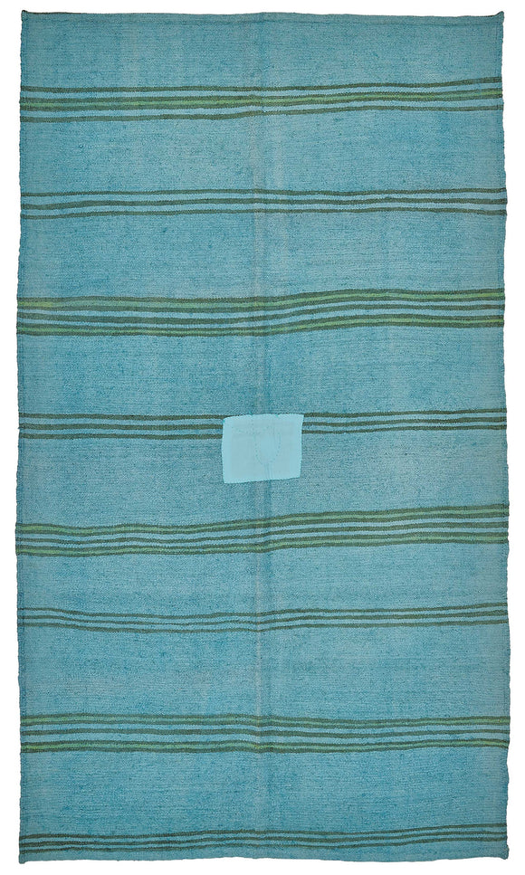 5x9 Blue Color Hemp Kilim Rug - 50415