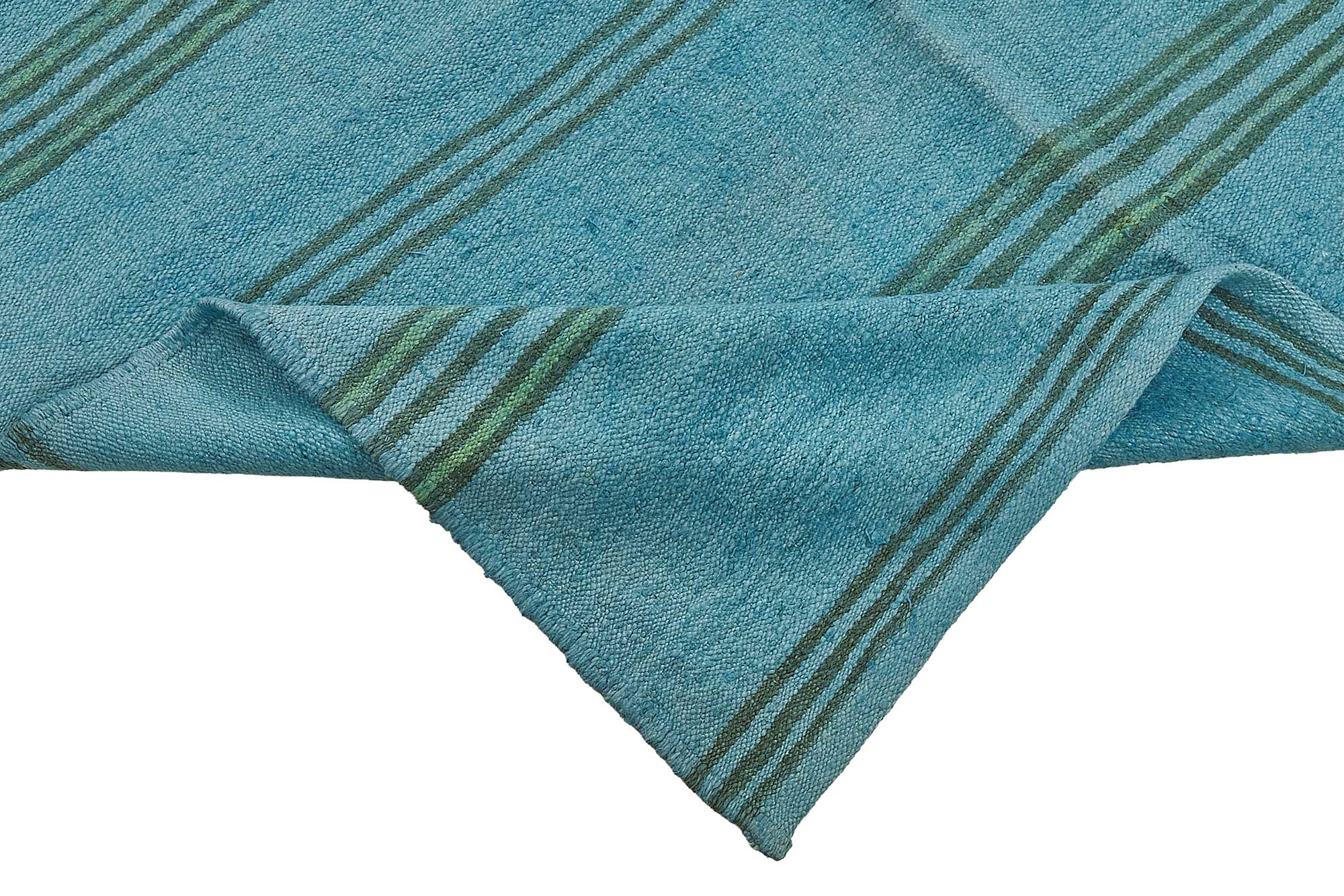 5x9 Blue Color Hemp Kilim Rug - 50415