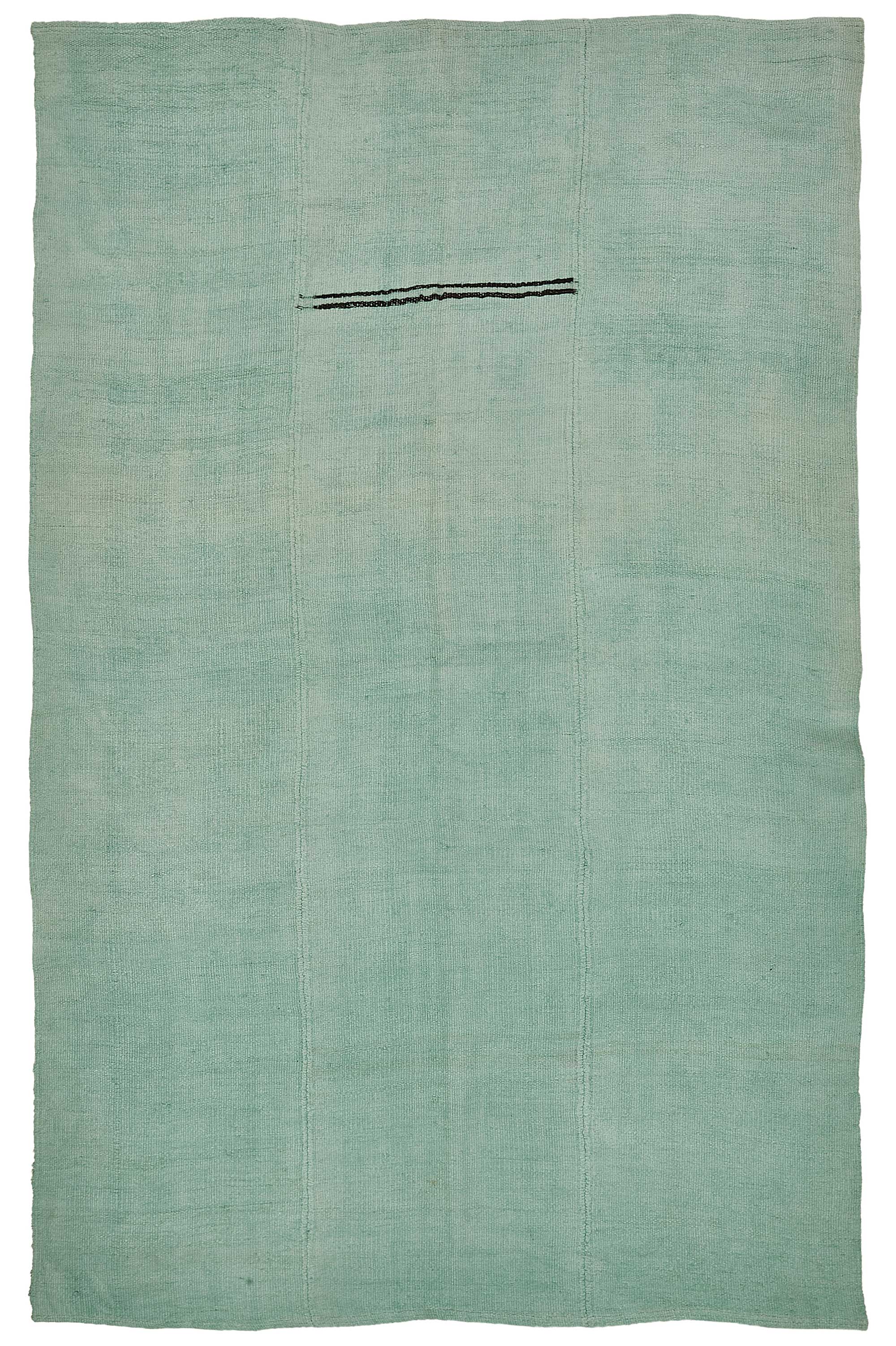 6x9 Turquoise Color Hemp Kilim Rug - 50416