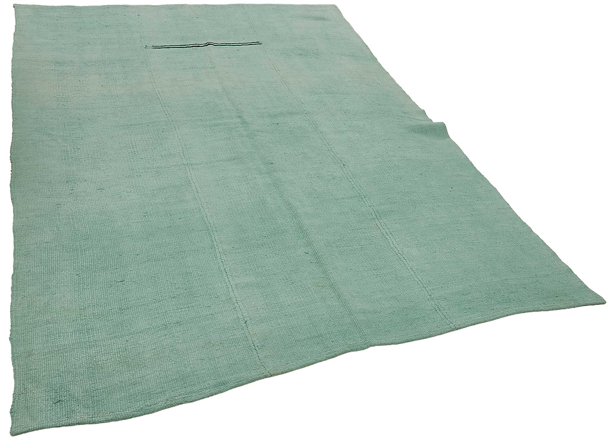 6x9 Turquoise Color Hemp Kilim Rug - 50416