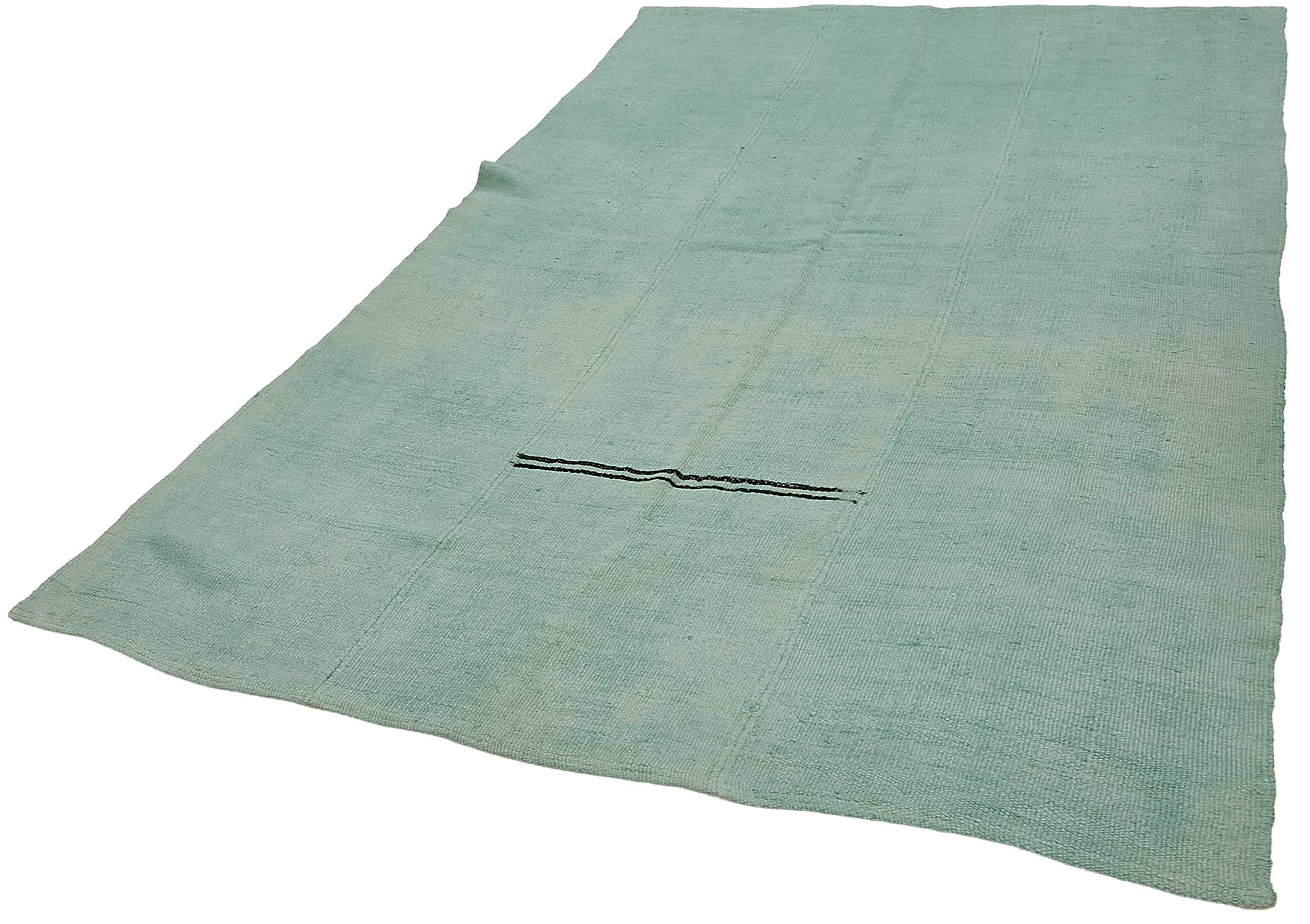 6x9 Turquoise Color Hemp Kilim Rug - 50416