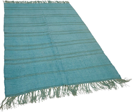 5x8 Blue Color Hemp Kilim Rug - 50417