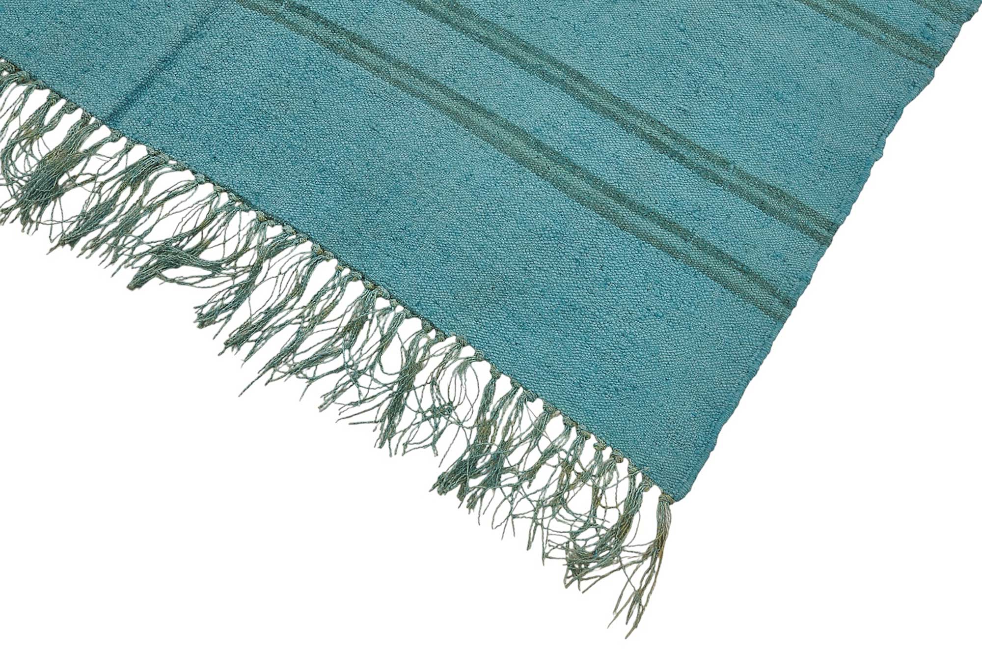 5x8 Blue Color Hemp Kilim Rug - 50417