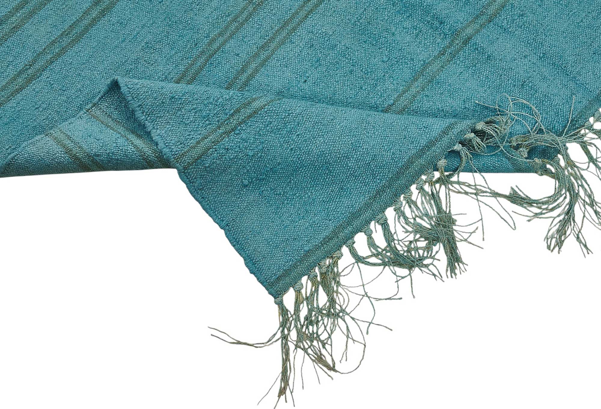 5x8 Blue Color Hemp Kilim Rug - 50417