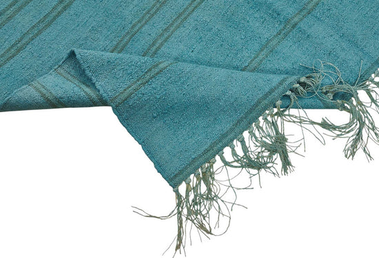 5x8 Blue Color Hemp Kilim Rug - 50417