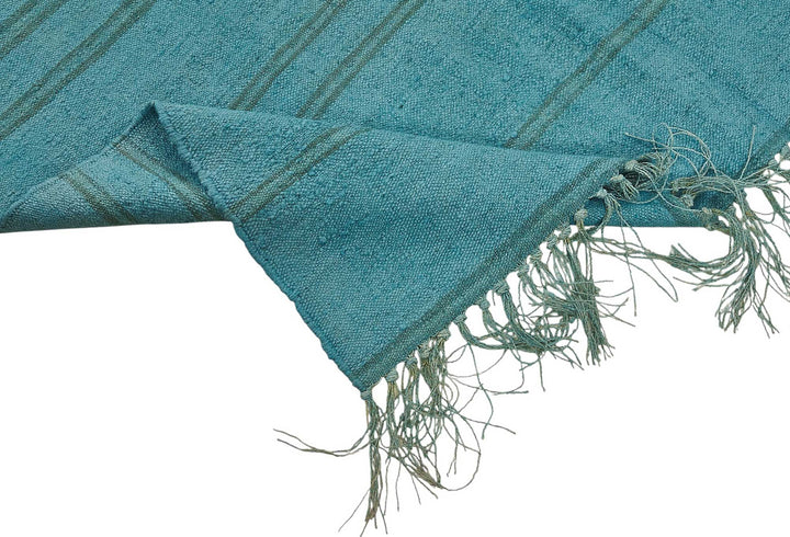 5x8 Blue Color Hemp Kilim Rug - 50417