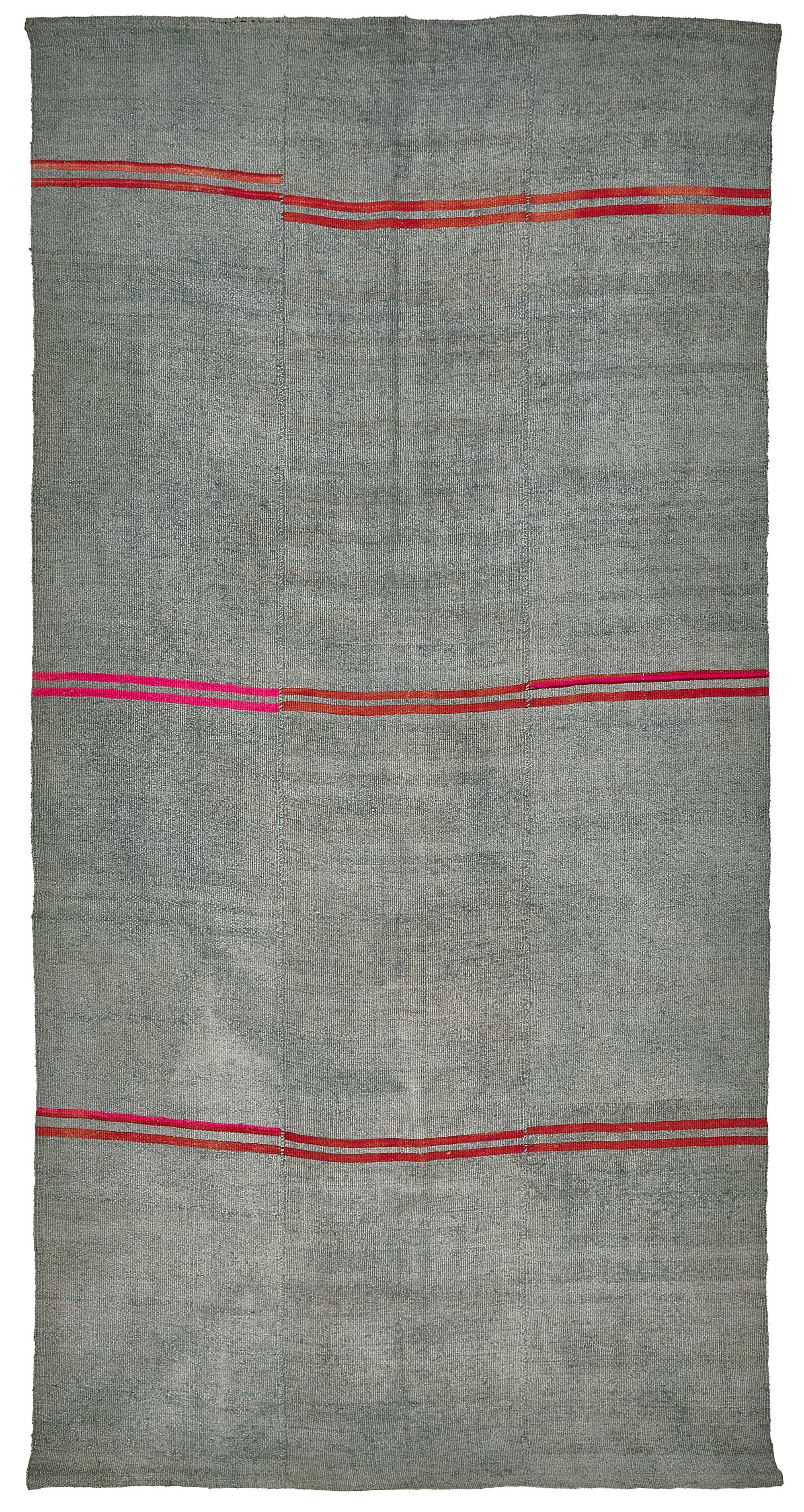 5x9 Grey Color Hemp Kilim Rug - 50418