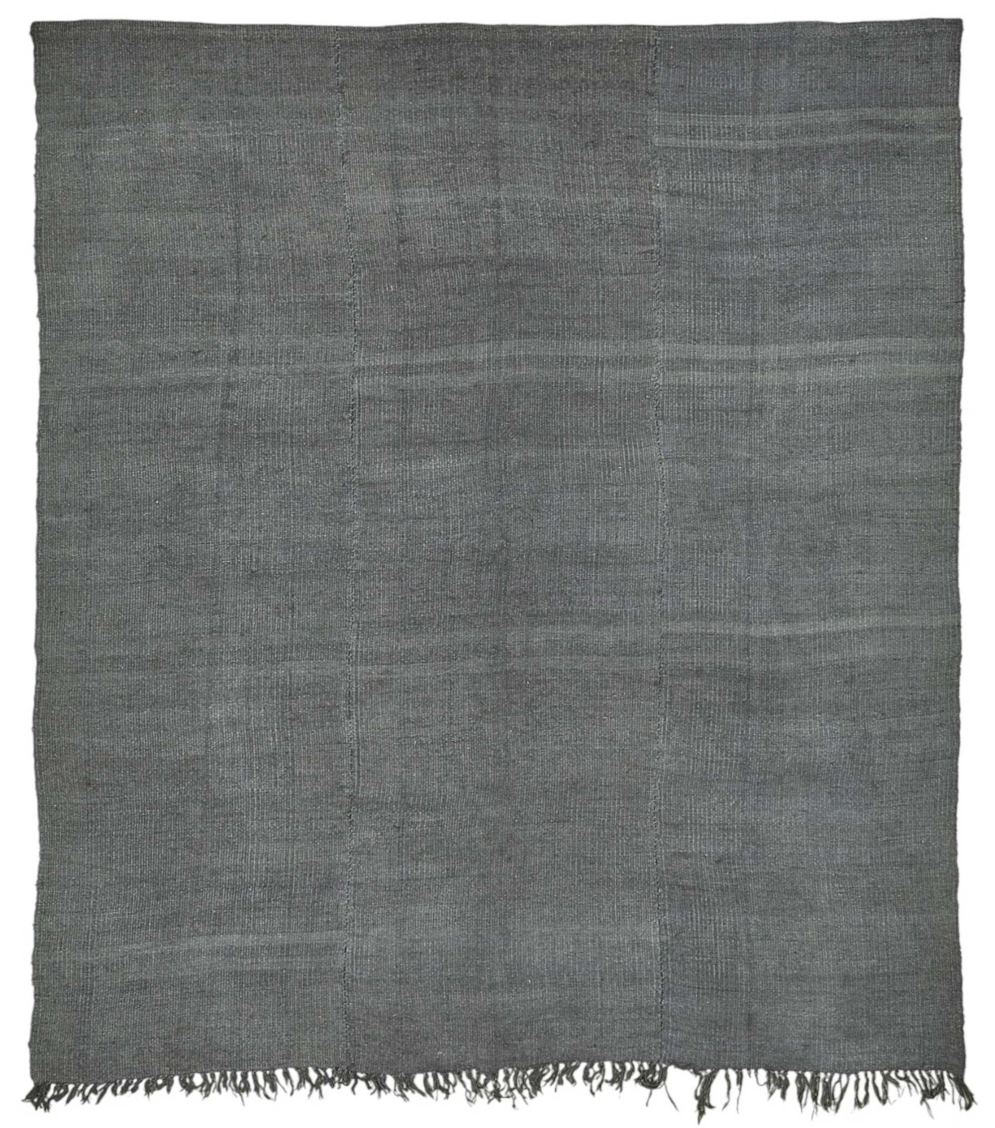 6x7 Grey Color Hemp Kilim Rug - 50420