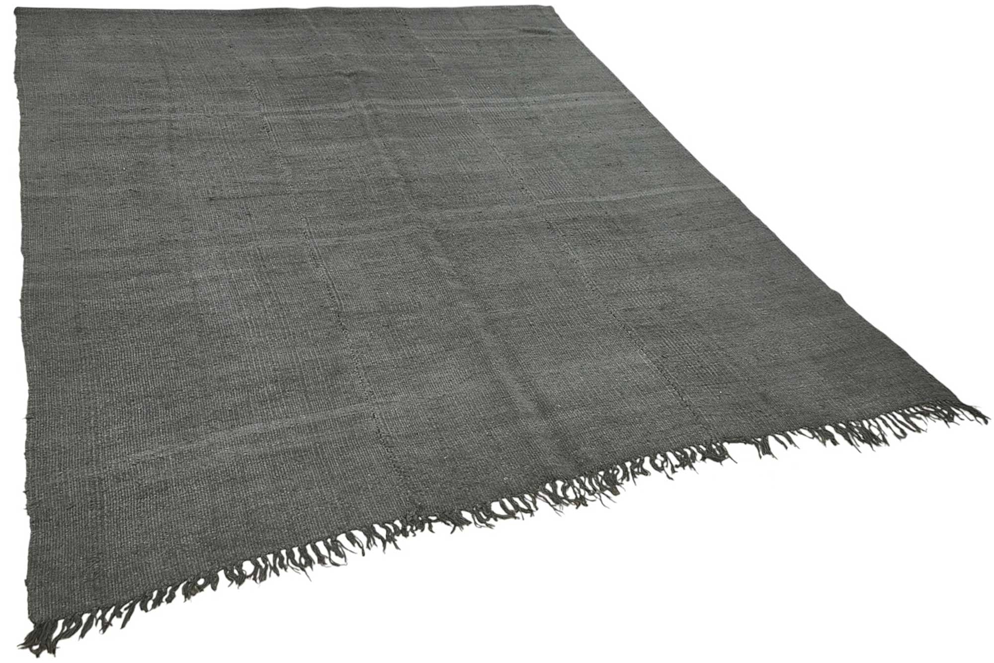 6x7 Grey Color Hemp Kilim Rug - 50420