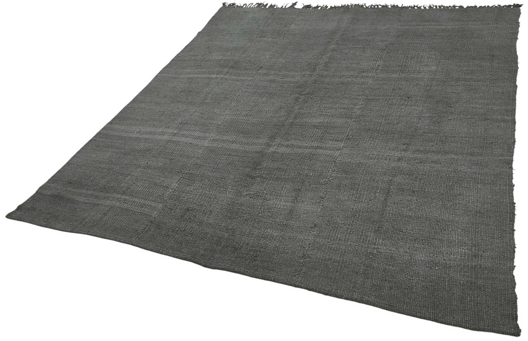 6x7 Grey Color Hemp Kilim Rug - 50420