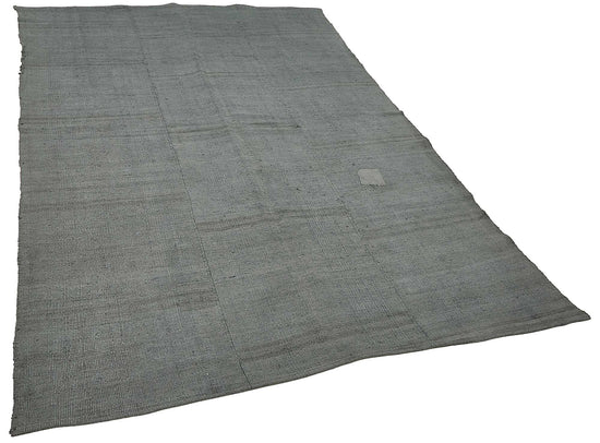 6x9 Grey Color Hemp Kilim Rug - 50422