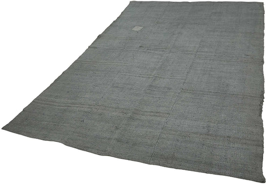 6x9 Grey Color Hemp Kilim Rug - 50422