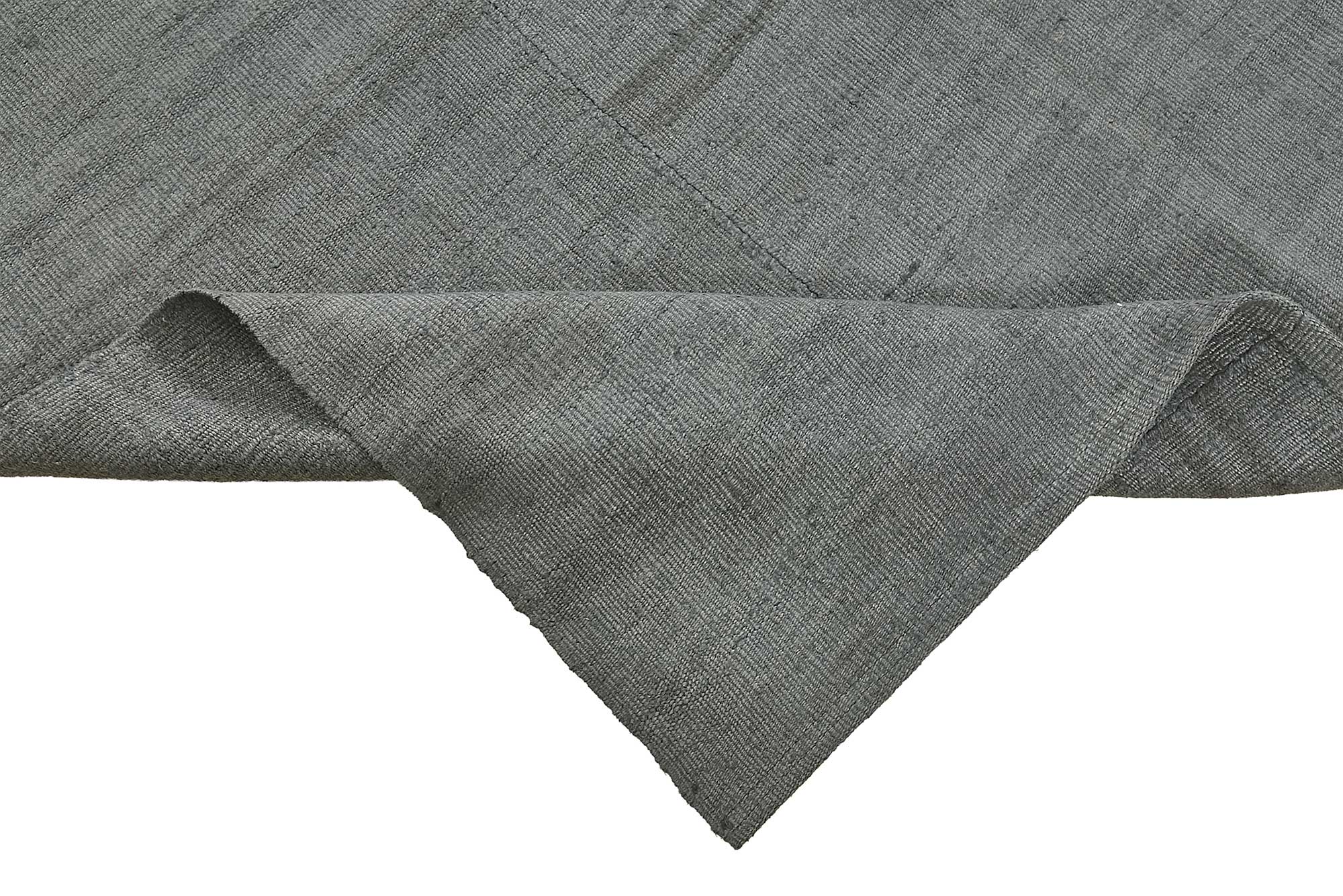 6x9 Grey Color Hemp Kilim Rug - 50422