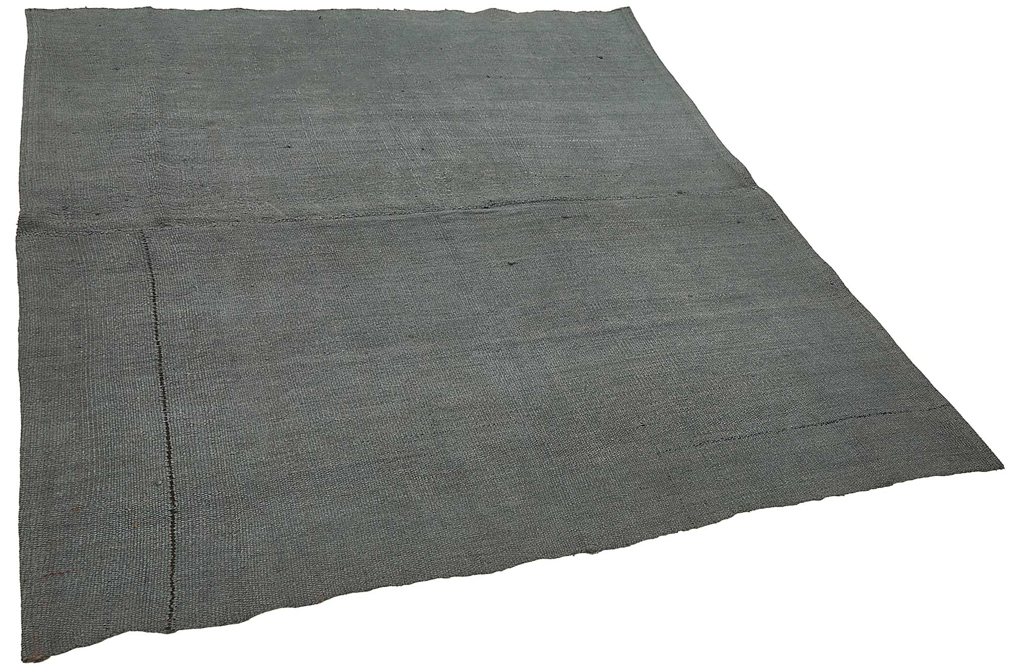 5x6 Grey Color Hemp Kilim Rug - 50423
