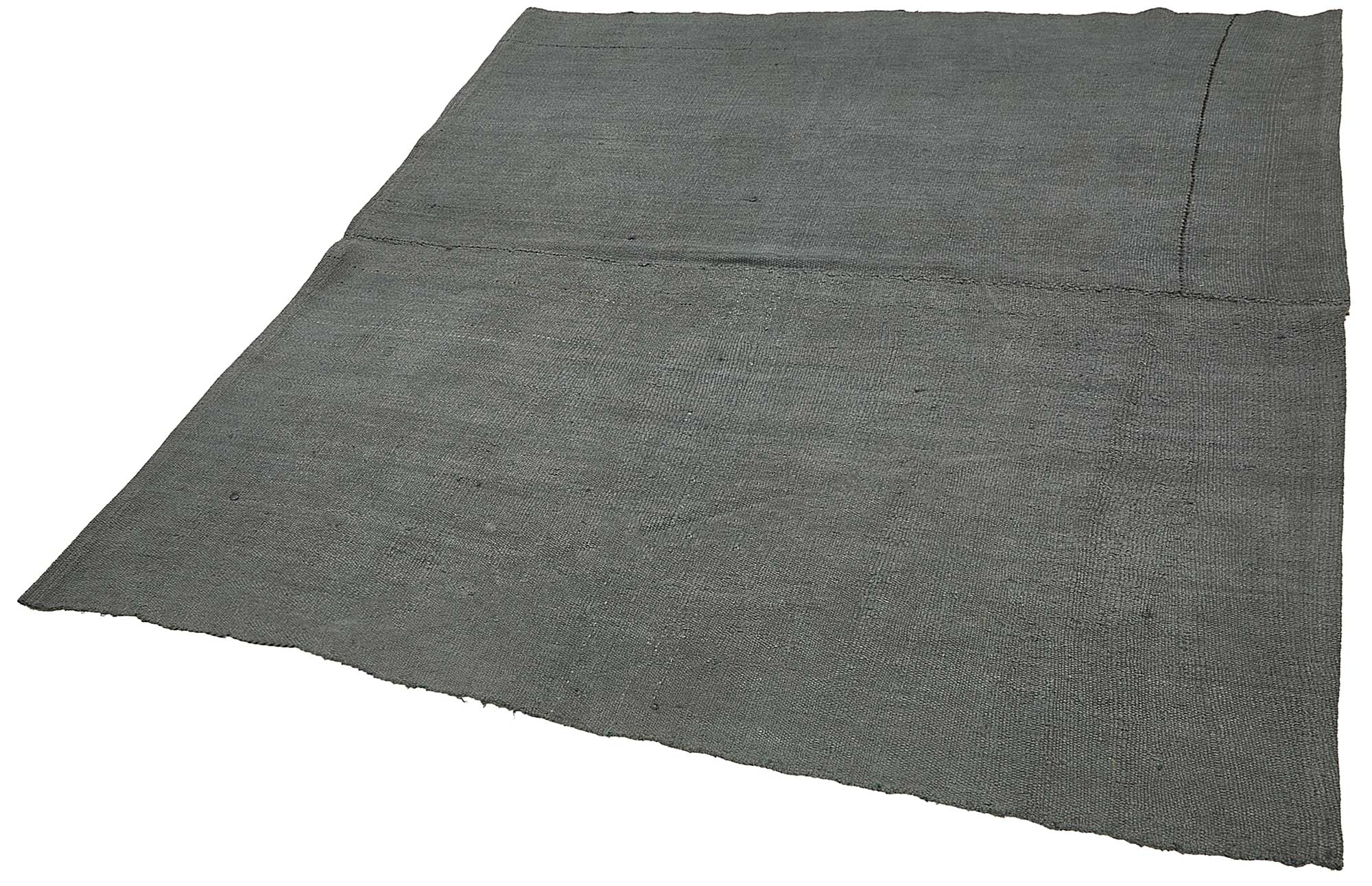 5x6 Grey Color Hemp Kilim Rug - 50423