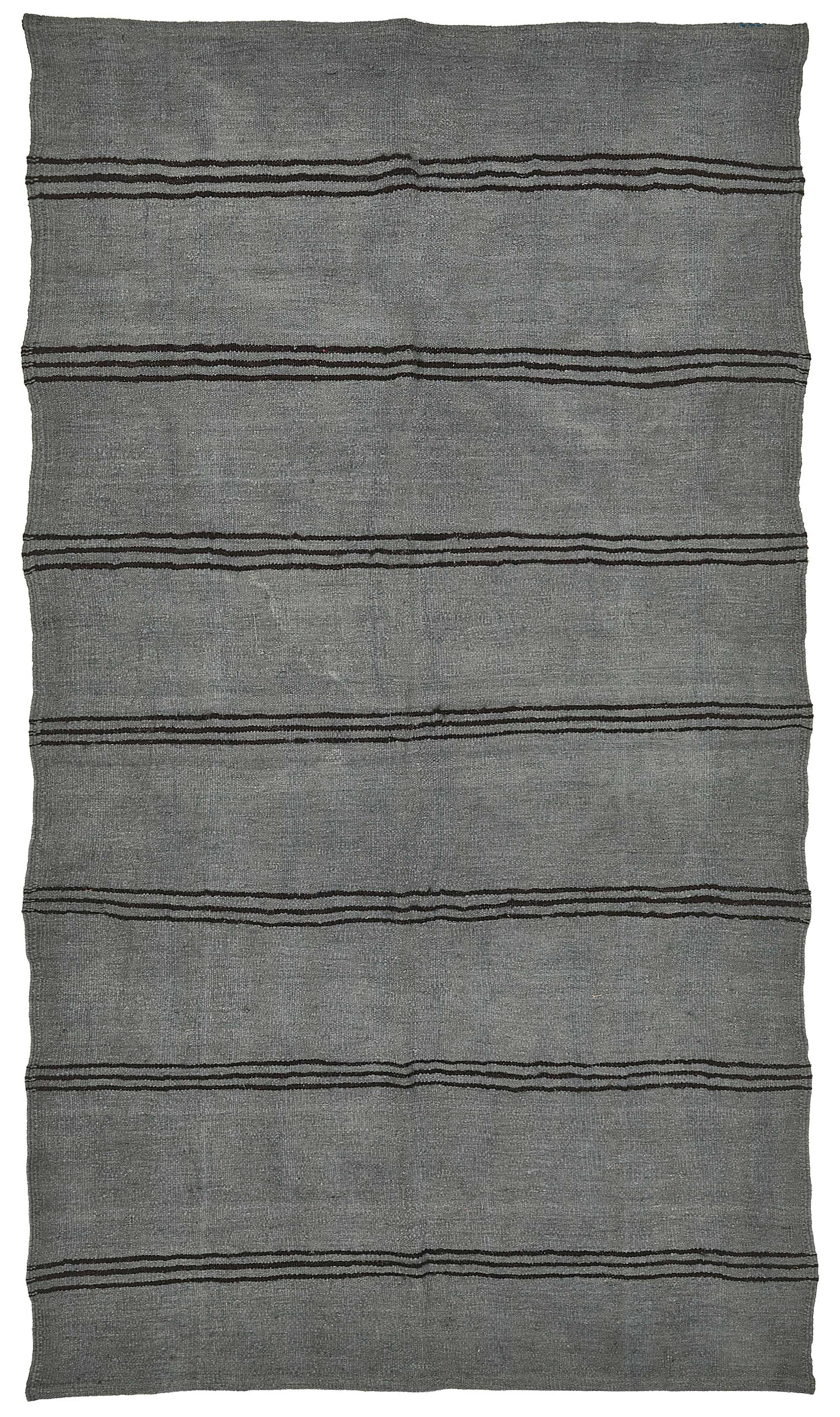 6x10 Grey Color Hemp Kilim Rug - 50427