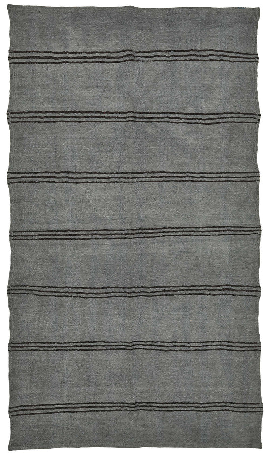 6x10 Grey Color Hemp Kilim Rug - 50427
