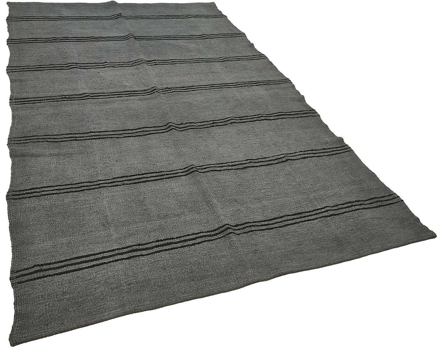 6x10 Grey Color Hemp Kilim Rug - 50427