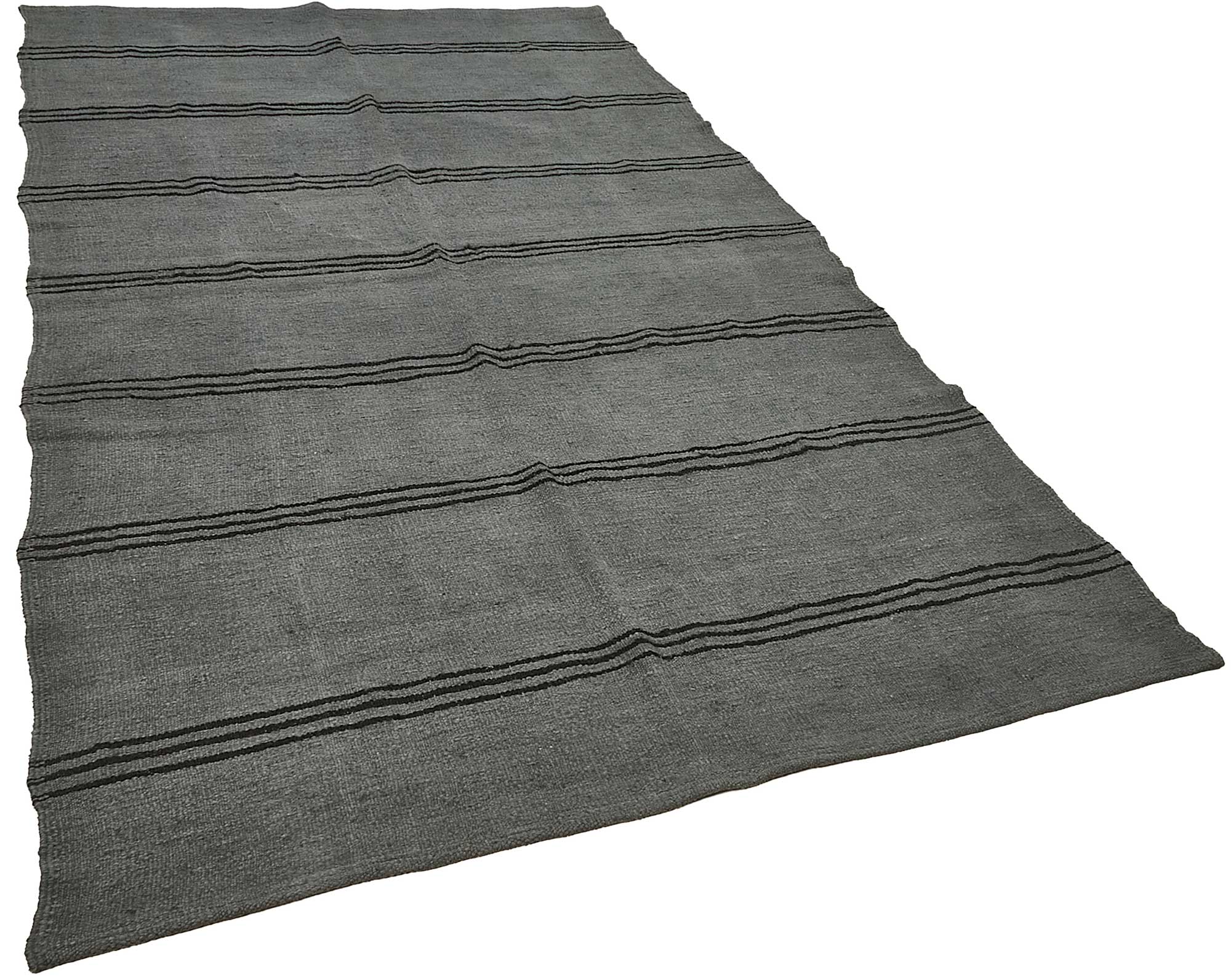 6x10 Grey Color Hemp Kilim Rug - 50427