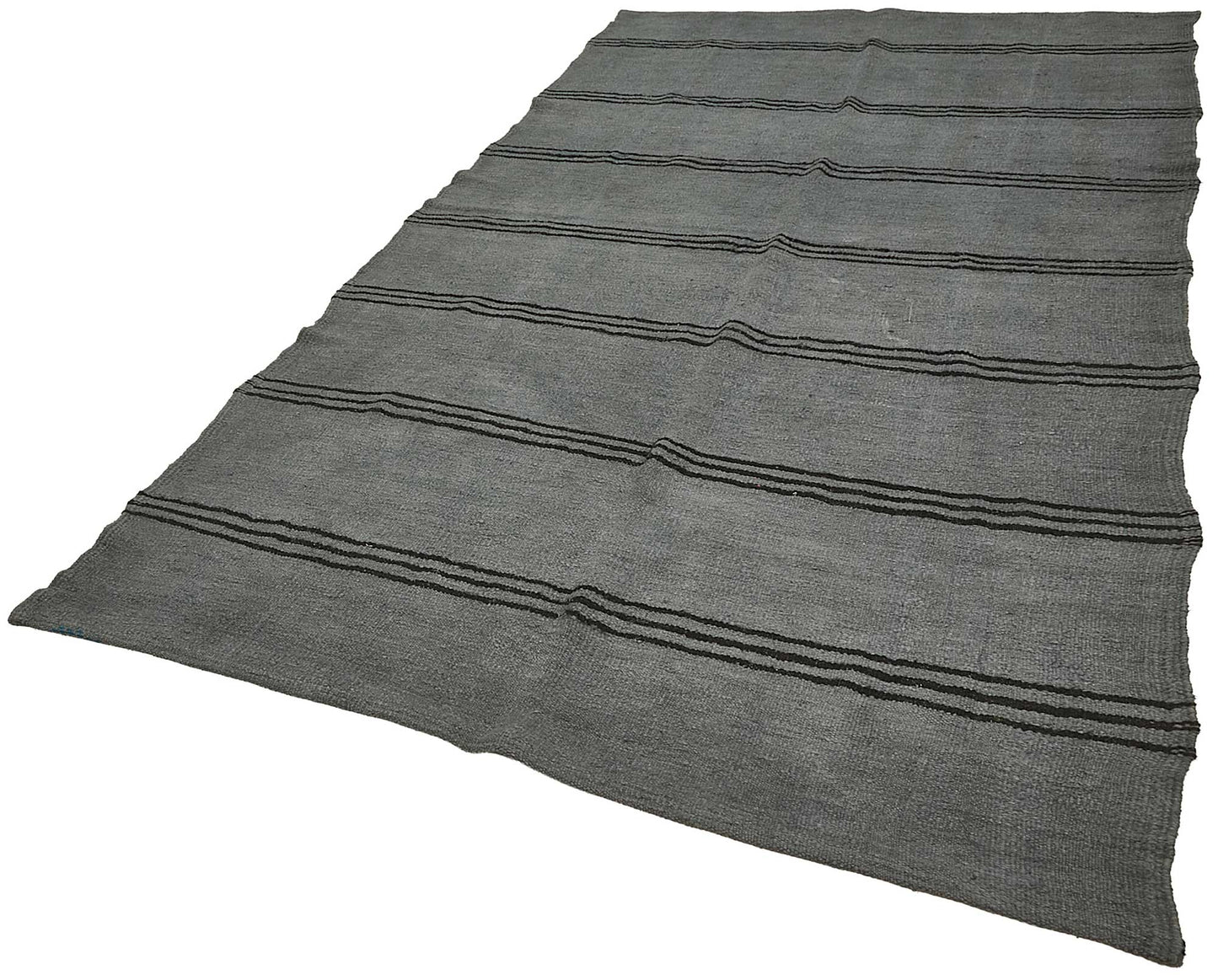 6x10 Grey Color Hemp Kilim Rug - 50427