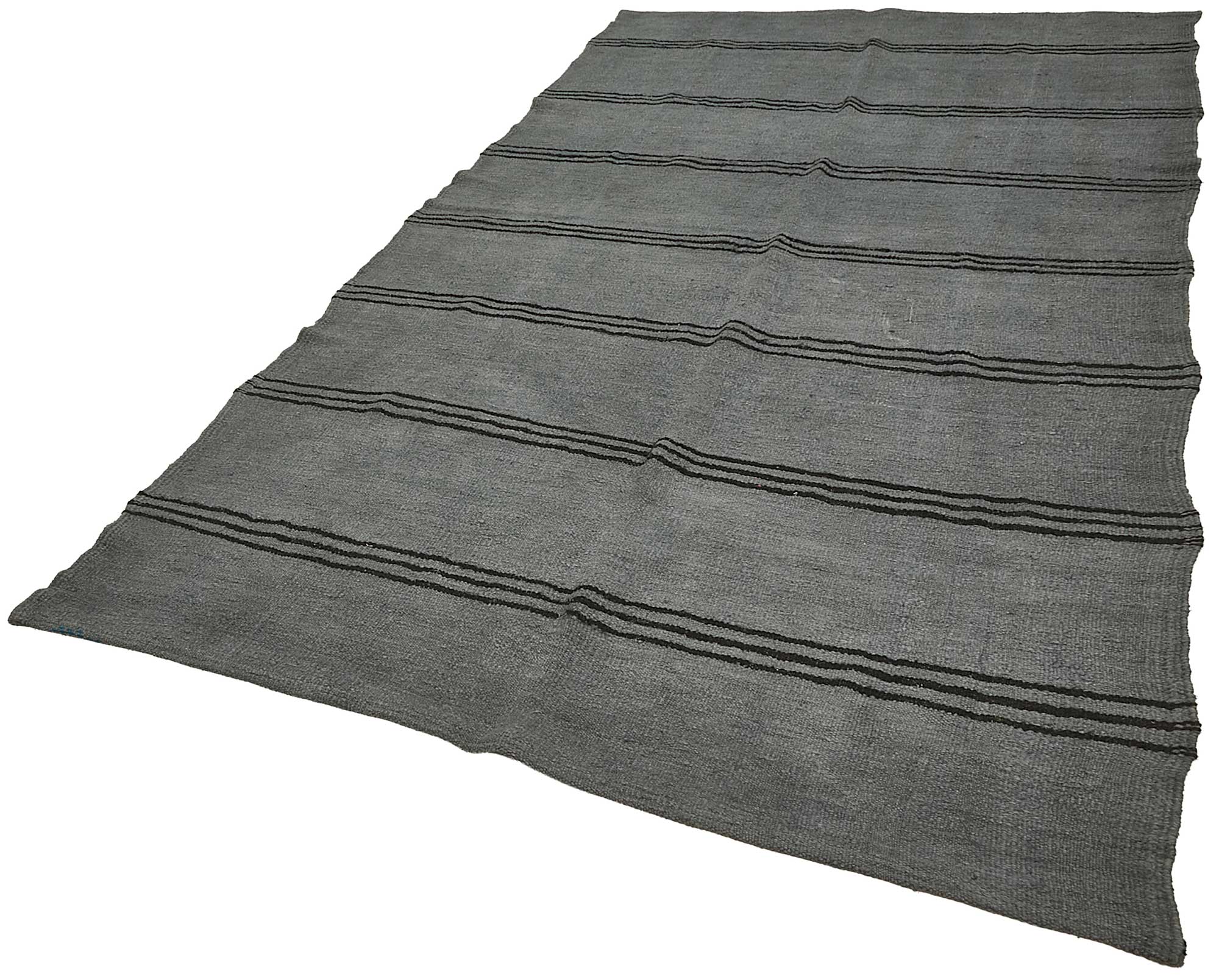 6x10 Grey Color Hemp Kilim Rug - 50427