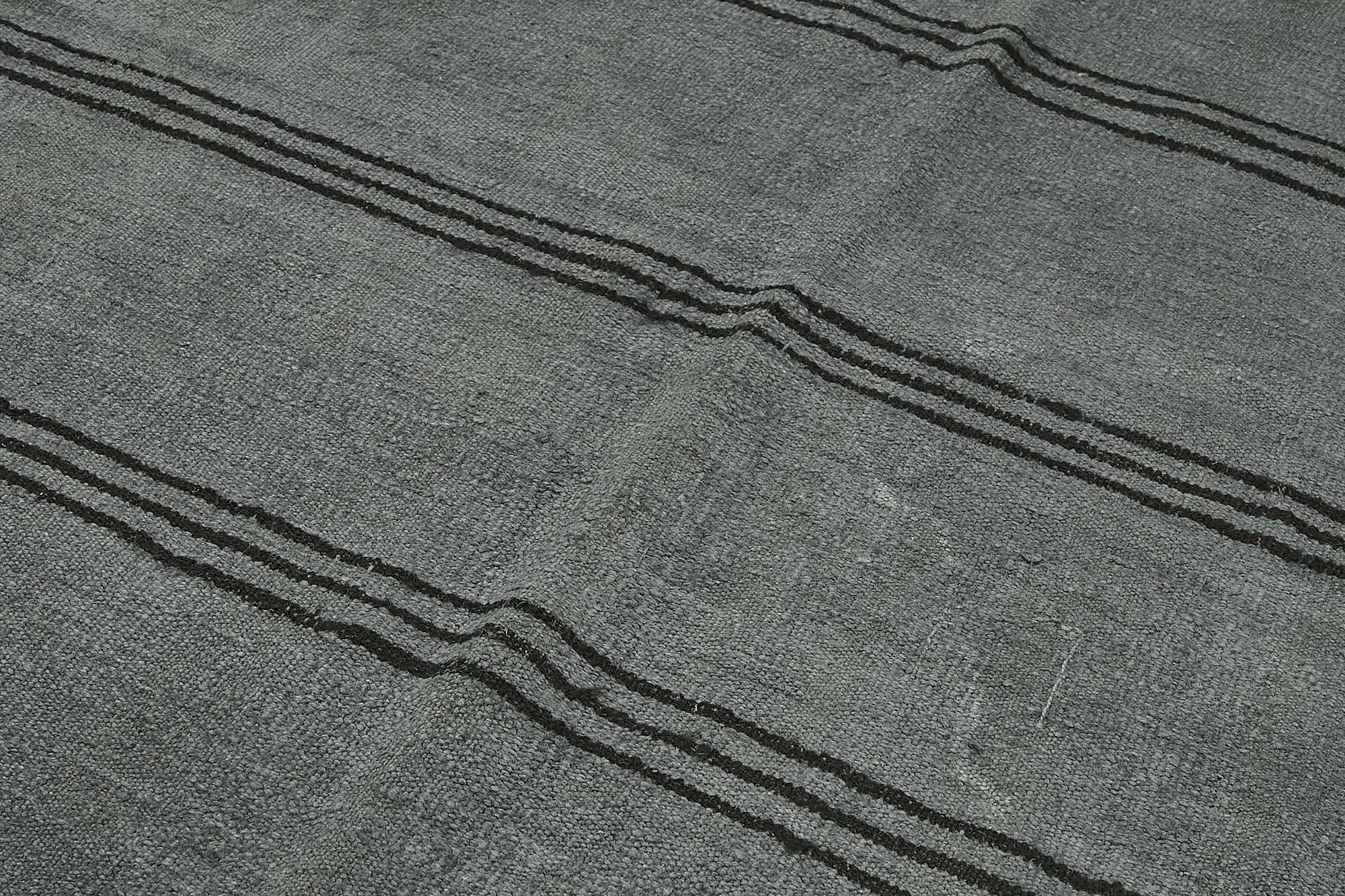 6x10 Grey Color Hemp Kilim Rug - 50427