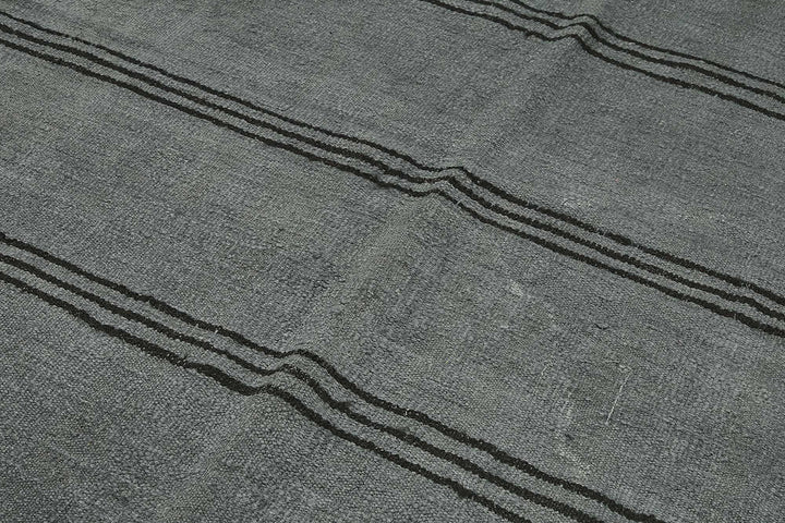 6x10 Grey Color Hemp Kilim Rug - 50427