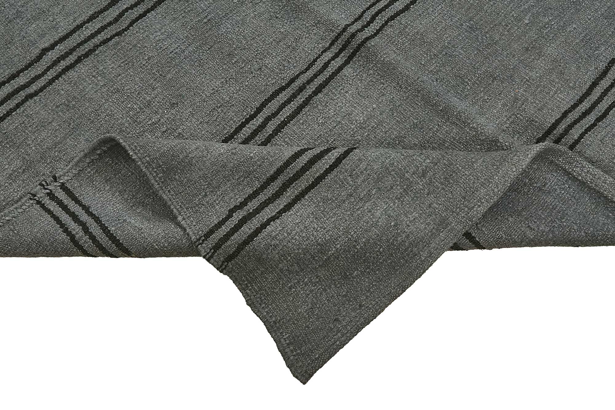 6x10 Grey Color Hemp Kilim Rug - 50427